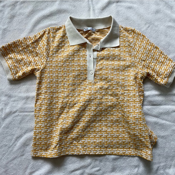 Zara yellow collared shirt - Picture 2 of 3